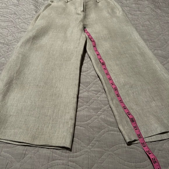 J.Crew linen wide leg capris - Picture 4 of 8